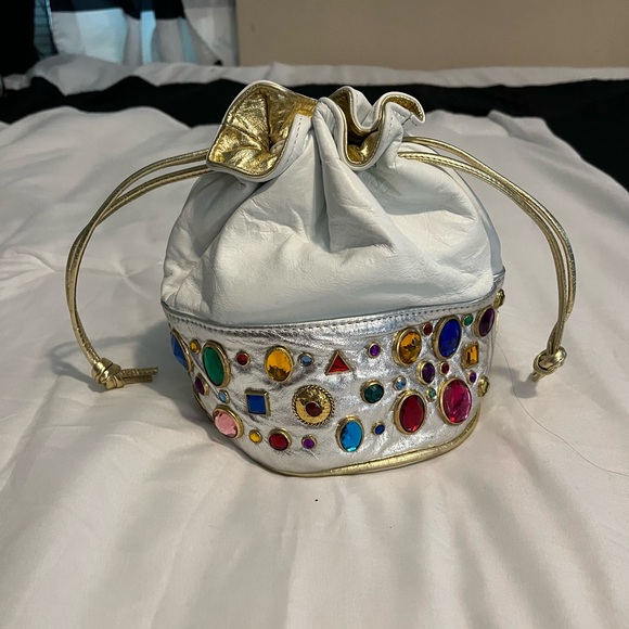 vintage purse with Multicolored diamond, - Picture 4 of 5